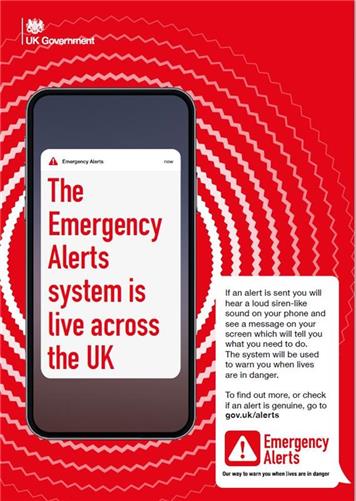  - Government Emergency Alert to Mobile Phones